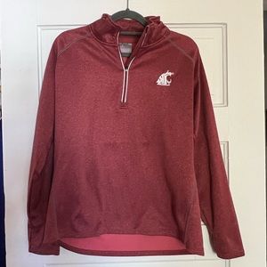 Washington State University quarter zip, maroon size medium